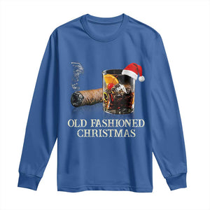 Old Fashioned Cocktail Christmas Long Sleeve Shirt Funny Bourbon Cocktail Drink TS10 Royal Blue Print Your Wear