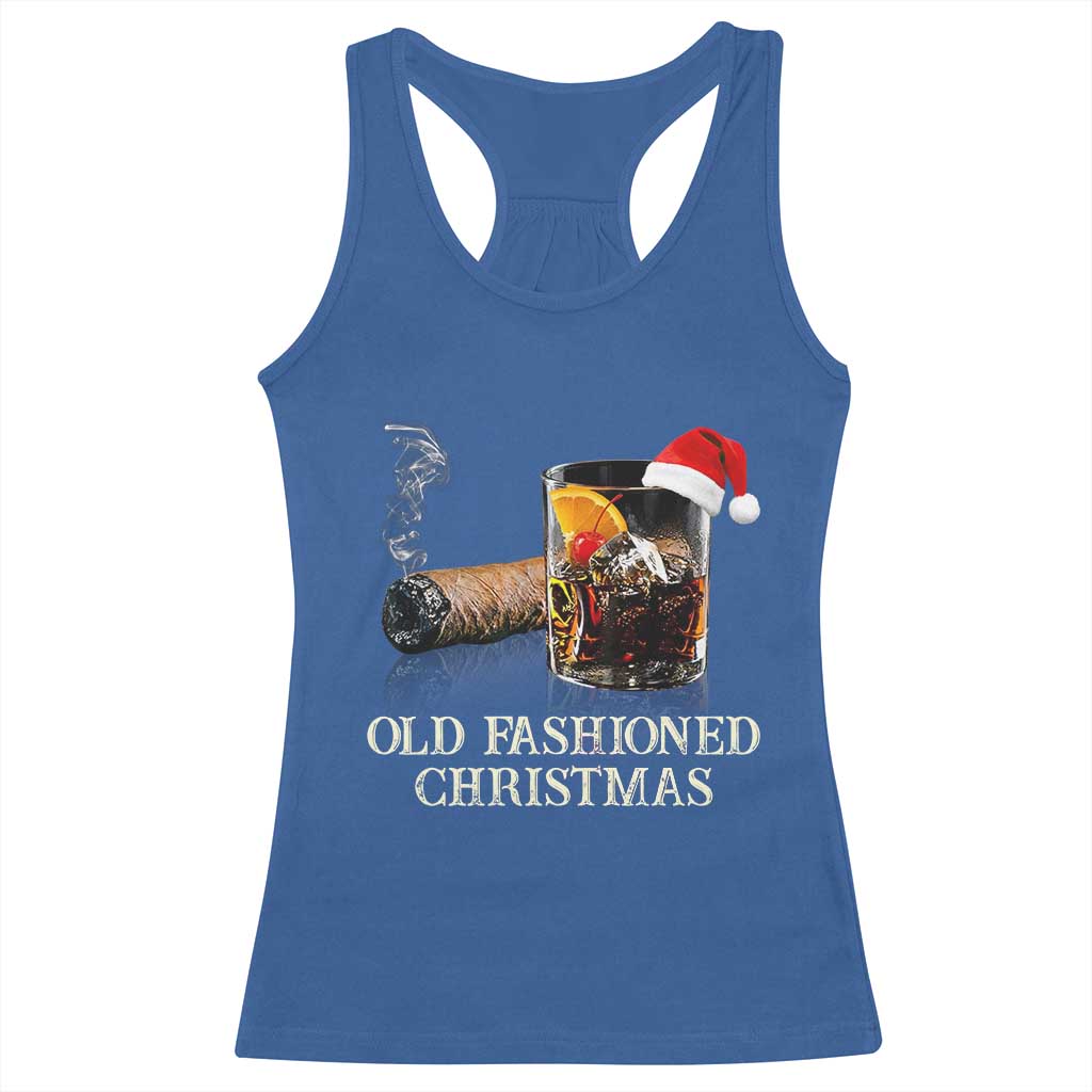 Old Fashioned Cocktail Christmas Racerback Tank Top Funny Bourbon Cocktail Drink TS10 Royal Blue Print Your Wear