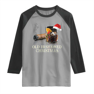 Old Fashioned Cocktail Christmas Raglan Shirt Funny Bourbon Cocktail Drink TS10 Sport Gray Black Print Your Wear