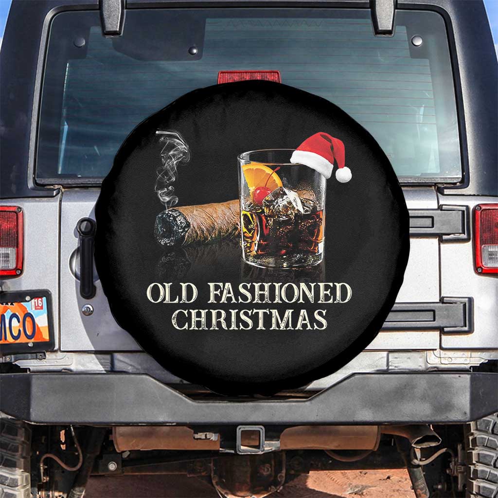Old Fashioned Cocktail Christmas Spare Tire Cover Funny Bourbon Cocktail Drink TS10 No hole Black Print Your Wear