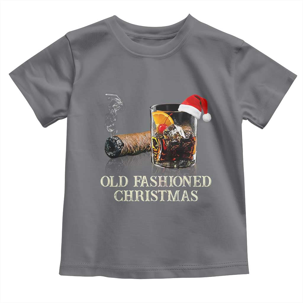 Old Fashioned Cocktail Christmas Toddler T Shirt Funny Bourbon Cocktail Drink TS10 Charcoal Print Your Wear