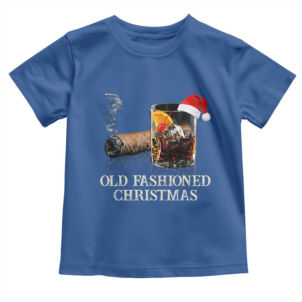 Old Fashioned Cocktail Christmas Toddler T Shirt Funny Bourbon Cocktail Drink TS10 Royal Blue Print Your Wear