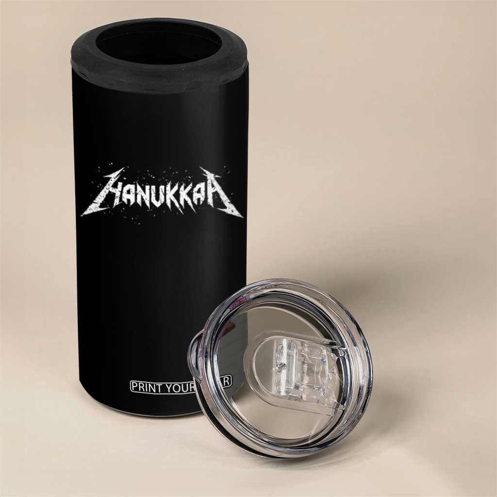 Hanukkah Heavy Metal 4 in 1 Can Cooler Tumbler Latke Party Jewish Menorah Dreidel TS10 Print Your Wear