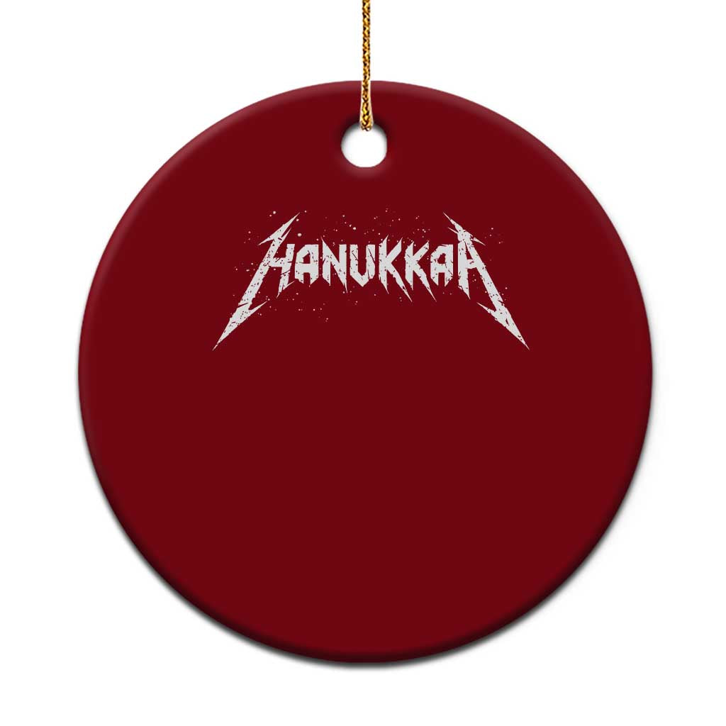 Hanukkah Heavy Metal Ceramic Ornament Latke Party Jewish Menorah Dreidel TS10 1pc Red Print Your Wear