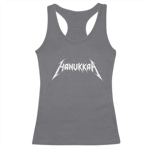 Hanukkah Heavy Metal Racerback Tank Top Latke Party Jewish Menorah Dreidel TS10 Charcoal Print Your Wear
