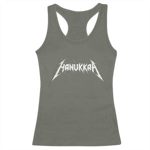Hanukkah Heavy Metal Racerback Tank Top Latke Party Jewish Menorah Dreidel TS10 Military Green Print Your Wear