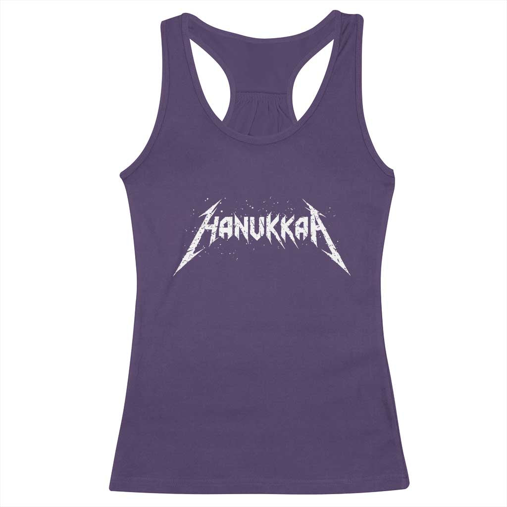 Hanukkah Heavy Metal Racerback Tank Top Latke Party Jewish Menorah Dreidel TS10 Purple Print Your Wear