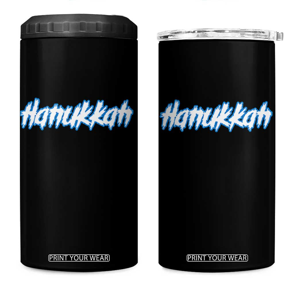 Hanukkah Heavy Metal 4 in 1 Can Cooler Tumbler Jewish Menorah Dreidel TS10 One Size: 16 oz Black Print Your Wear