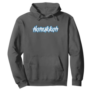 Hanukkah Heavy Metal Hoodie Jewish Menorah Dreidel TS10 Dark Heather Print Your Wear