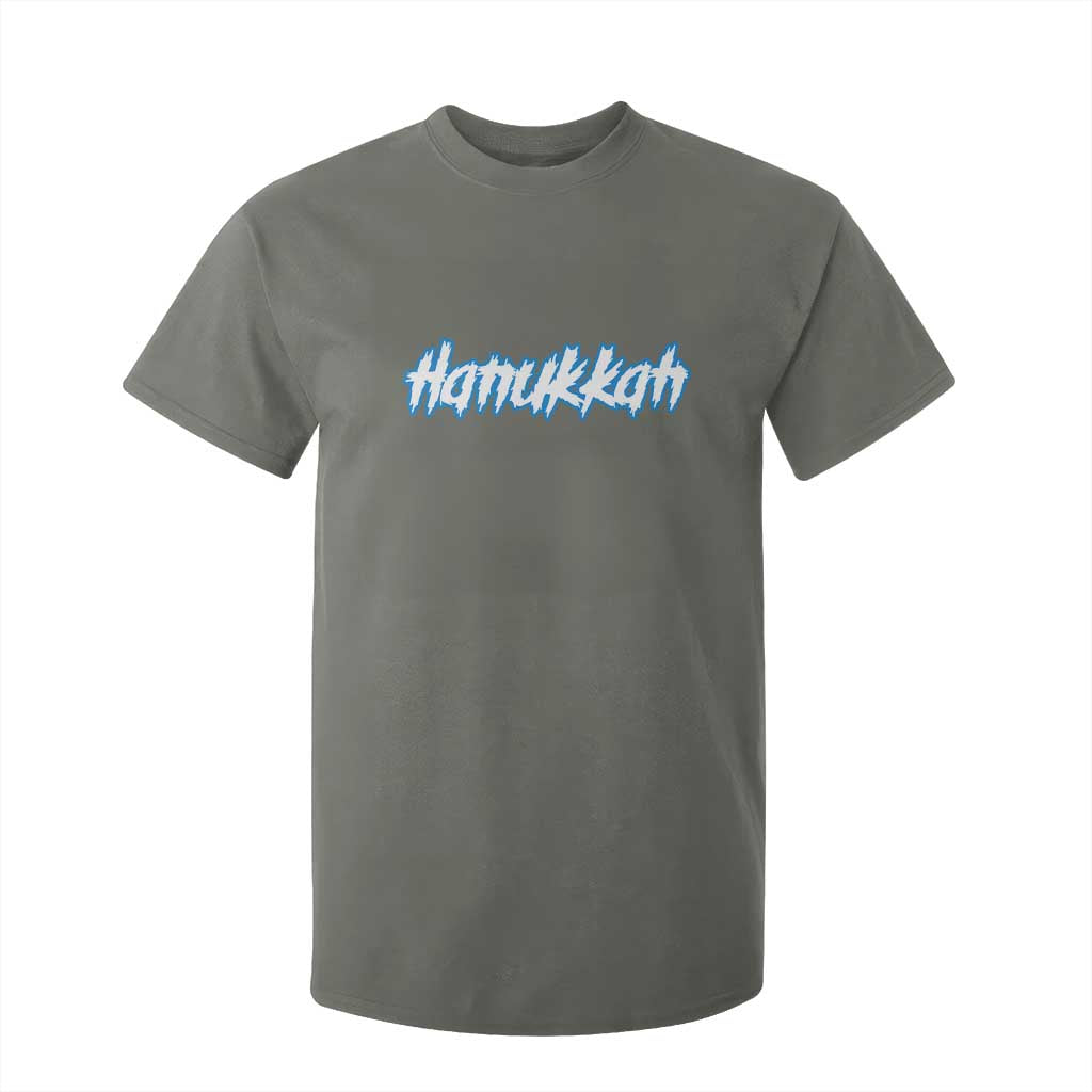 Hanukkah Heavy Metal T Shirt For Kid Jewish Menorah Dreidel TS10 Military Green Print Your Wear
