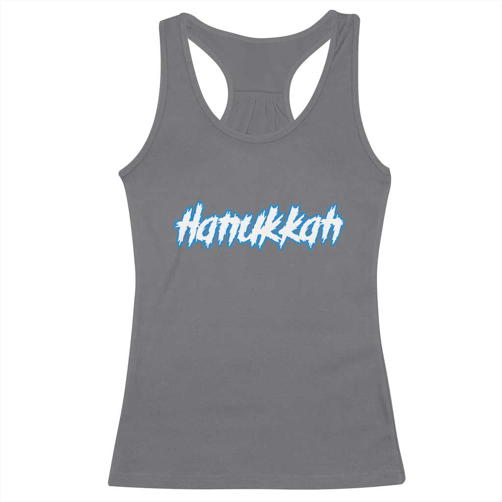Hanukkah Heavy Metal Racerback Tank Top Jewish Menorah Dreidel TS10 Charcoal Print Your Wear