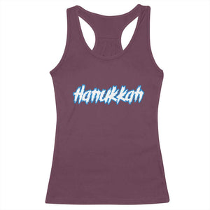 Hanukkah Heavy Metal Racerback Tank Top Jewish Menorah Dreidel TS10 Maroon Print Your Wear