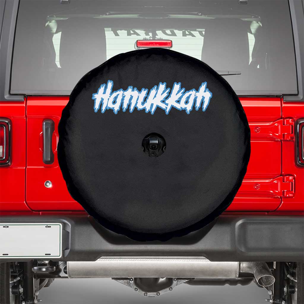 Hanukkah Heavy Metal Spare Tire Cover Jewish Menorah Dreidel TS10 Black Print Your Wear