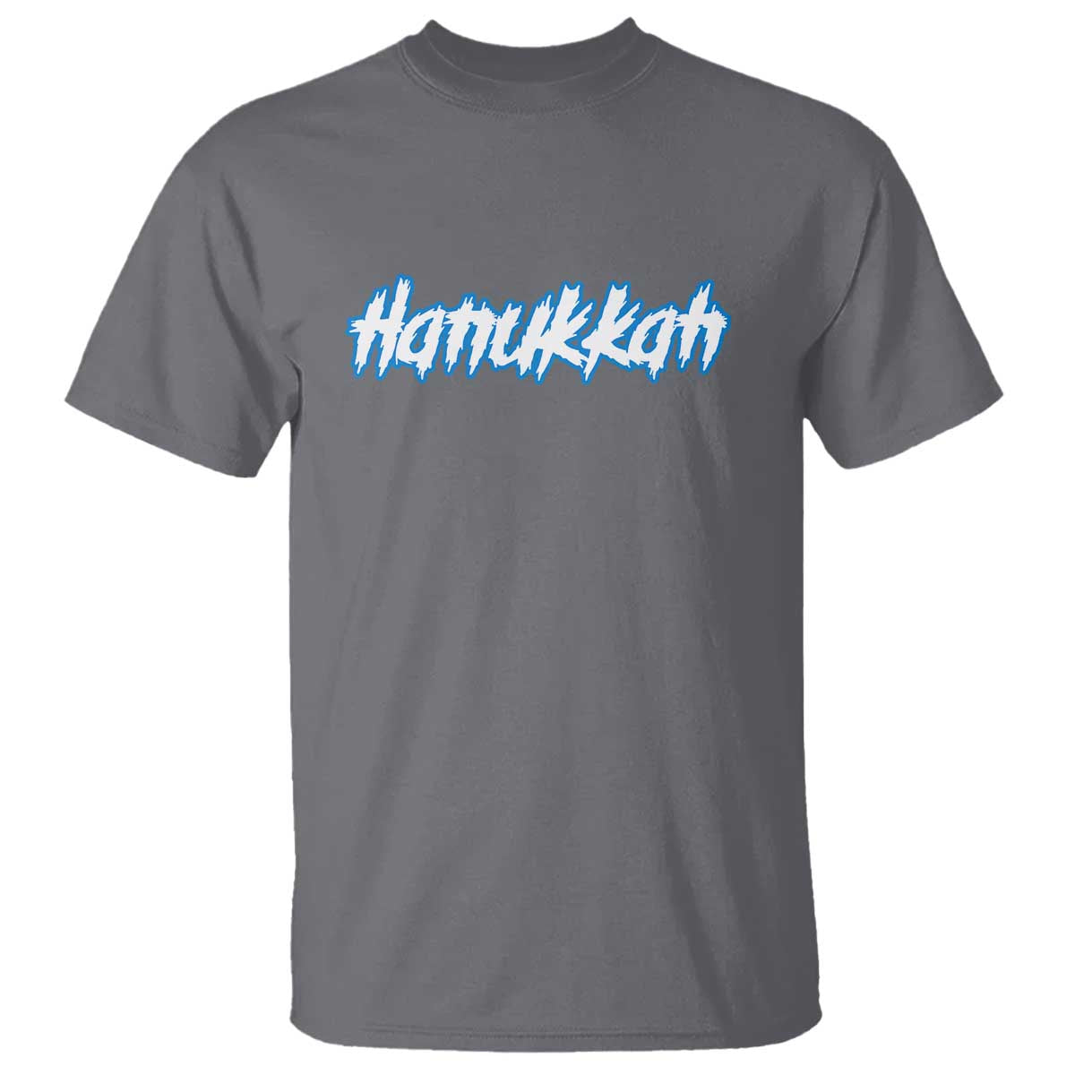 Hanukkah Heavy Metal T Shirt Jewish Menorah Dreidel TS10 Charcoal Print Your Wear