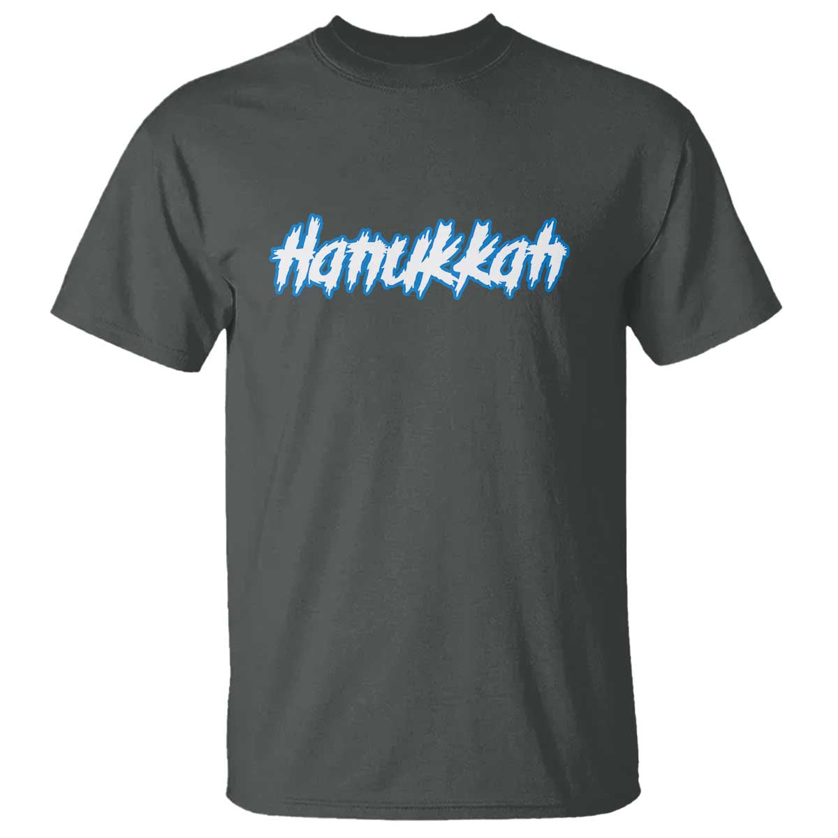 Hanukkah Heavy Metal T Shirt Jewish Menorah Dreidel TS10 Dark Heather Print Your Wear