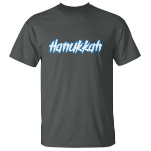 Hanukkah Heavy Metal T Shirt Jewish Menorah Dreidel TS10 Dark Heather Print Your Wear