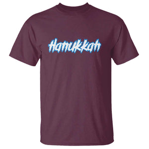 Hanukkah Heavy Metal T Shirt Jewish Menorah Dreidel TS10 Maroon Print Your Wear