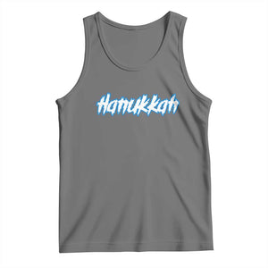 Hanukkah Heavy Metal Tank Top Jewish Menorah Dreidel TS10 Black Heather Print Your Wear