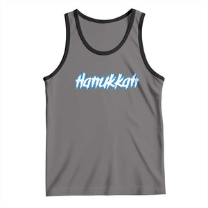 Hanukkah Heavy Metal Tank Top Jewish Menorah Dreidel TS10 Deep Heather Black Print Your Wear
