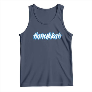 Hanukkah Heavy Metal Tank Top Jewish Menorah Dreidel TS10 Navy Print Your Wear