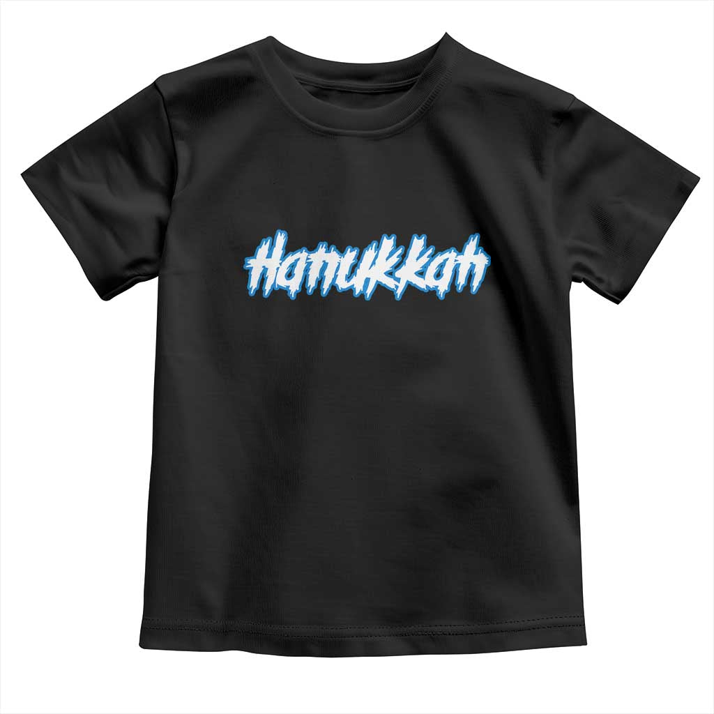 Hanukkah Heavy Metal Toddler T Shirt Jewish Menorah Dreidel TS10 Black Print Your Wear