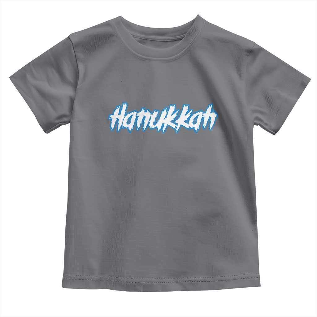 Hanukkah Heavy Metal Toddler T Shirt Jewish Menorah Dreidel TS10 Charcoal Print Your Wear