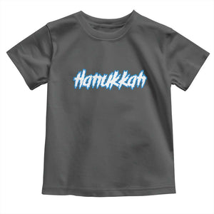 Hanukkah Heavy Metal Toddler T Shirt Jewish Menorah Dreidel TS10 Dark Heather Print Your Wear