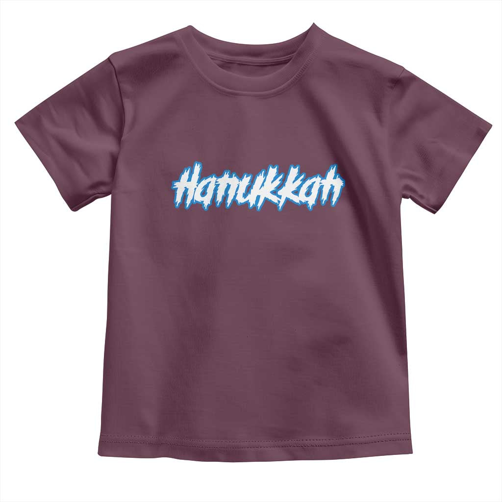 Hanukkah Heavy Metal Toddler T Shirt Jewish Menorah Dreidel TS10 Maroon Print Your Wear