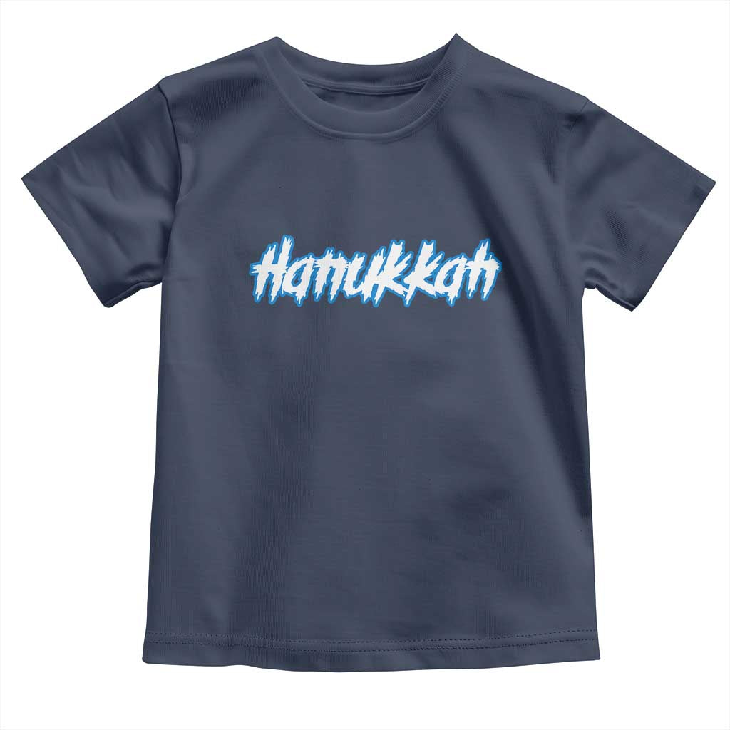 Hanukkah Heavy Metal Toddler T Shirt Jewish Menorah Dreidel TS10 Navy Print Your Wear