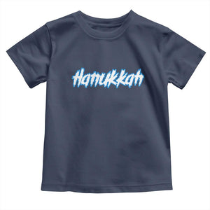 Hanukkah Heavy Metal Toddler T Shirt Jewish Menorah Dreidel TS10 Navy Print Your Wear