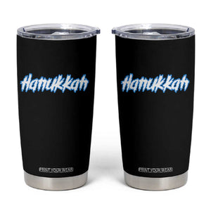 Hanukkah Heavy Metal Tumbler Cup Jewish Menorah Dreidel TS10 Black Print Your Wear