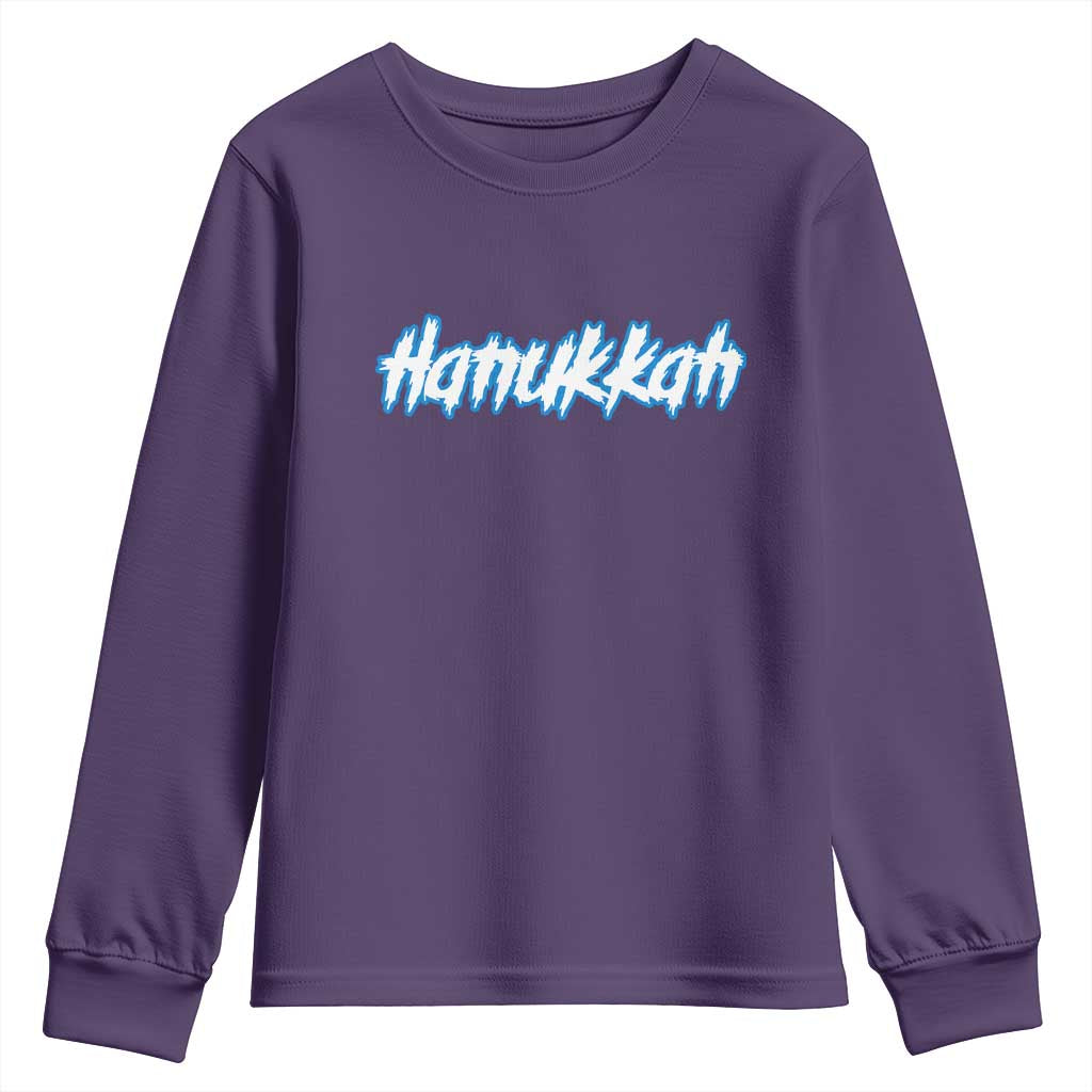 Hanukkah Heavy Metal Youth Sweatshirt Jewish Menorah Dreidel TS10 Purple Print Your Wear