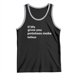 Life Gives Potatoes Make Latkes Tank Top Funny Hanukkah Gift Jewish Holiday TS10 Black Athletic Heather Print Your Wear
