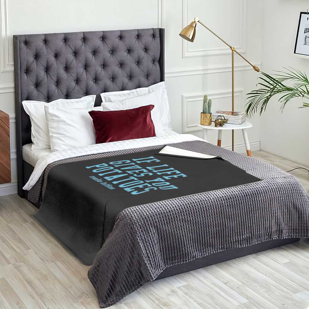 If Life Gives You Potatoes Make Latkes Throw Blanket Funny Hanukkah Gift Jewish Holiday TS10 Print Your Wear
