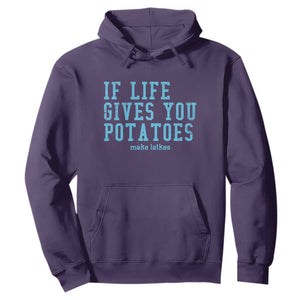 If Life Gives You Potatoes Make Latkes Hoodie Funny Hanukkah Gift Jewish Holiday TS10 Purple Print Your Wear