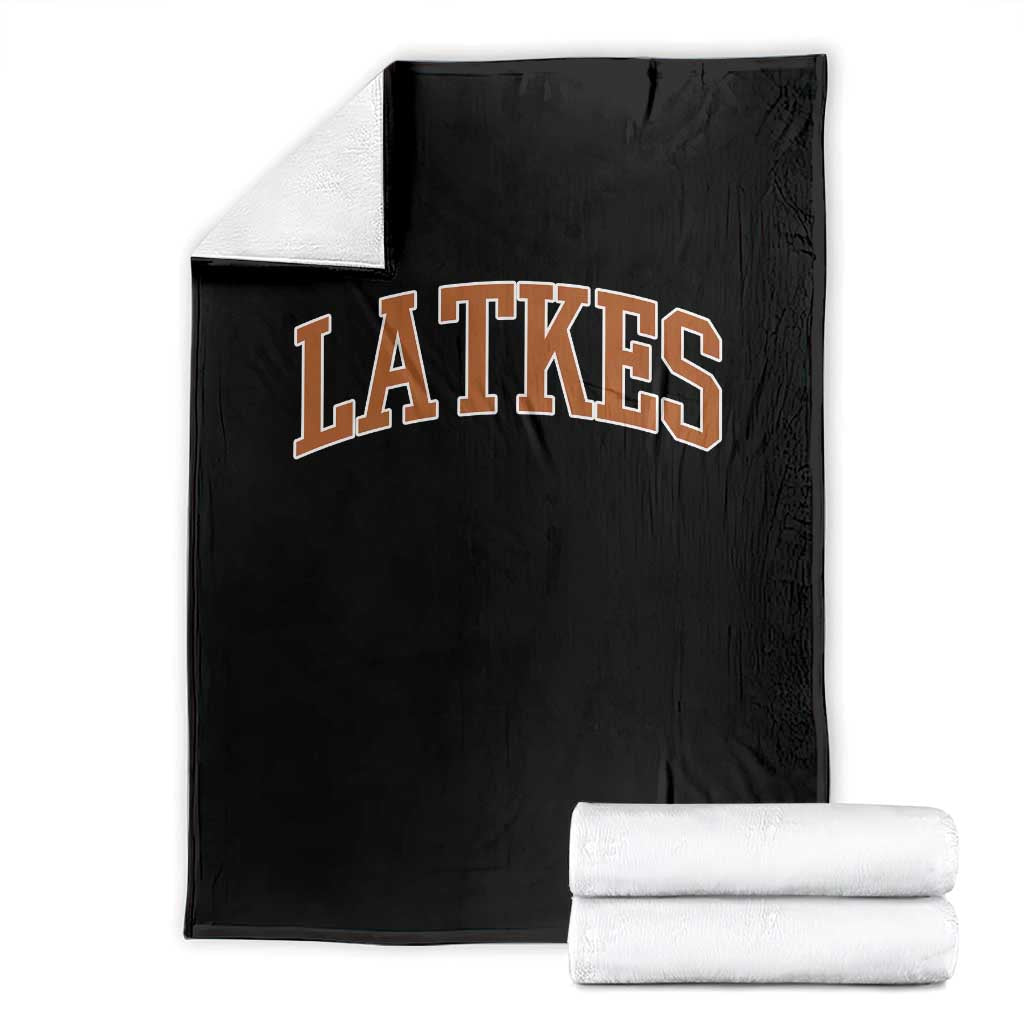 Latkes Throw Blanket Funny Hanukkah Gift Jewish Holiday Food Apparel TS10 Black Print Your Wear