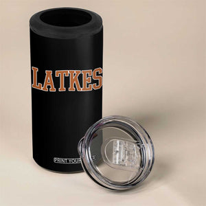 Latkes 4 in 1 Can Cooler Tumbler Funny Hanukkah Gift Jewish Holiday Food Apparel TS10 Print Your Wear