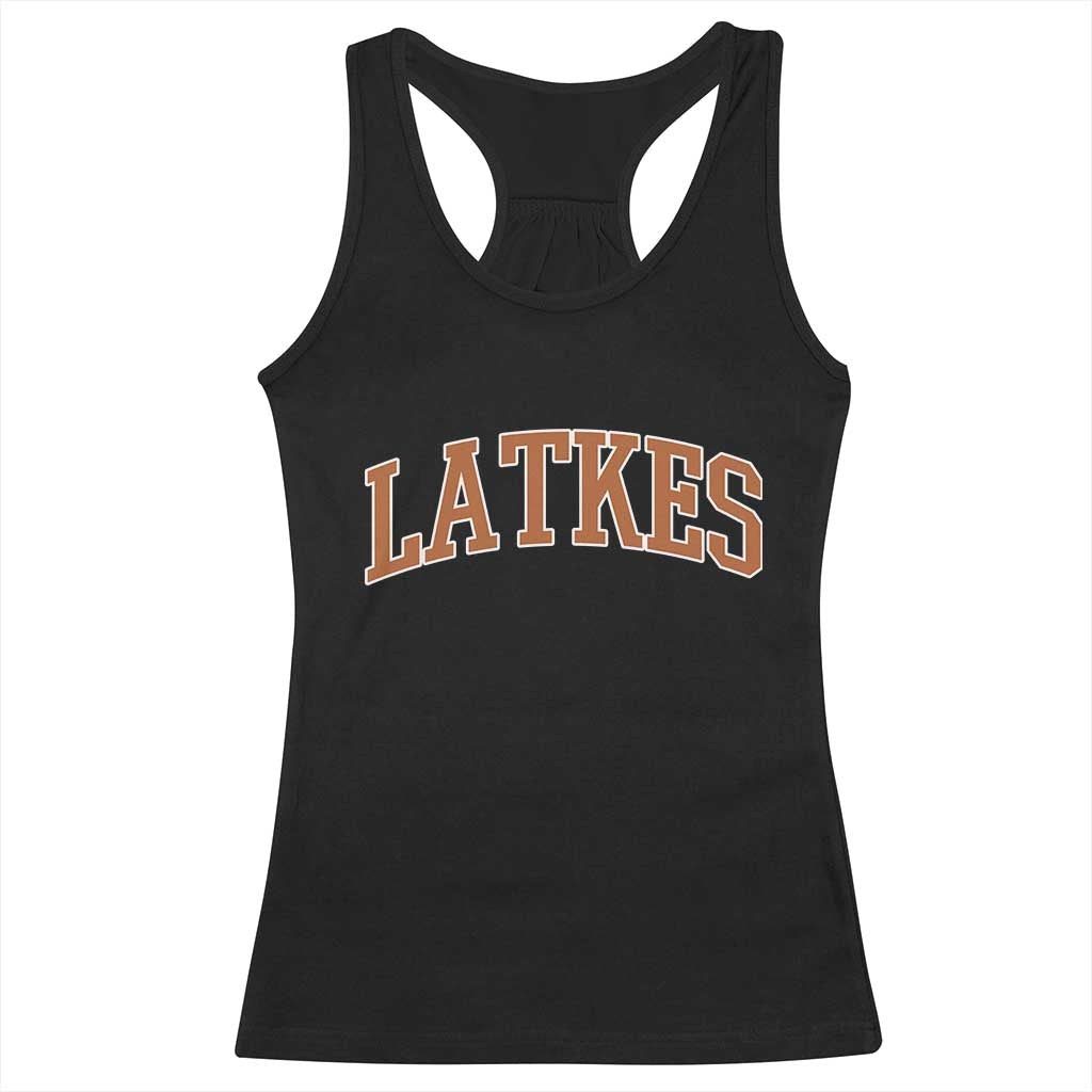 Latkes Racerback Tank Top Funny Hanukkah Gift Jewish Holiday Food Apparel TS10 Black Print Your Wear