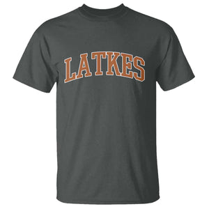 Latkes T Shirt Funny Hanukkah Gift Jewish Holiday Food Apparel TS10 Dark Heather Print Your Wear