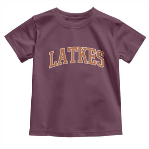 Latkes Toddler T Shirt Funny Hanukkah Gift Jewish Holiday Food Apparel TS10 Maroon Print Your Wear