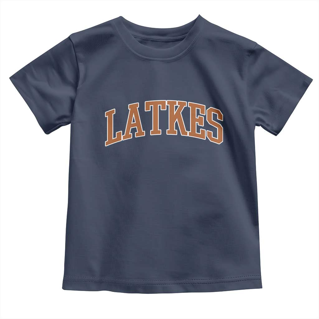Latkes Toddler T Shirt Funny Hanukkah Gift Jewish Holiday Food Apparel TS10 Navy Print Your Wear