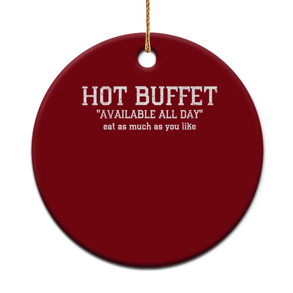Hot Buffet Available All Day Ceramic Ornament Eat As Much As You Like TS10 1pc Red Print Your Wear