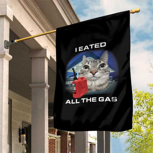 Sarcastic Cat Meme Garden Flag Funny Retro I Eated All The Gas Gen Z Humor TS10 Print Your Wear