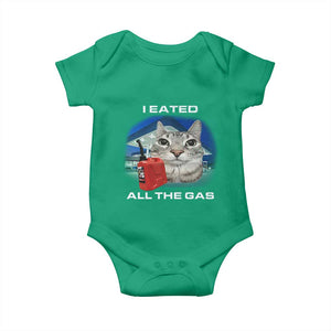 Sarcastic Cat Meme Baby Onesie Funny Retro I Eated All The Gas Gen Z Humor TS10 Irish Green Print Your Wear