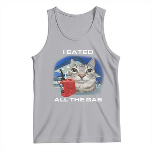 Sarcastic Cat Meme Tank Top Funny Retro I Eated All The Gas Gen Z Humor TS10 Athletic Heather Print Your Wear