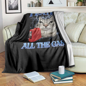 Sarcastic Cat Meme Throw Blanket I Eated All The Gas Gen Z Humor Bootleg TS10 Print Your Wear