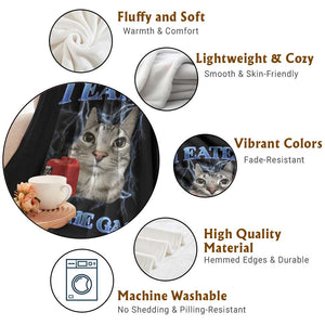 Sarcastic Cat Meme Throw Blanket I Eated All The Gas Gen Z Humor Bootleg TS10 Print Your Wear