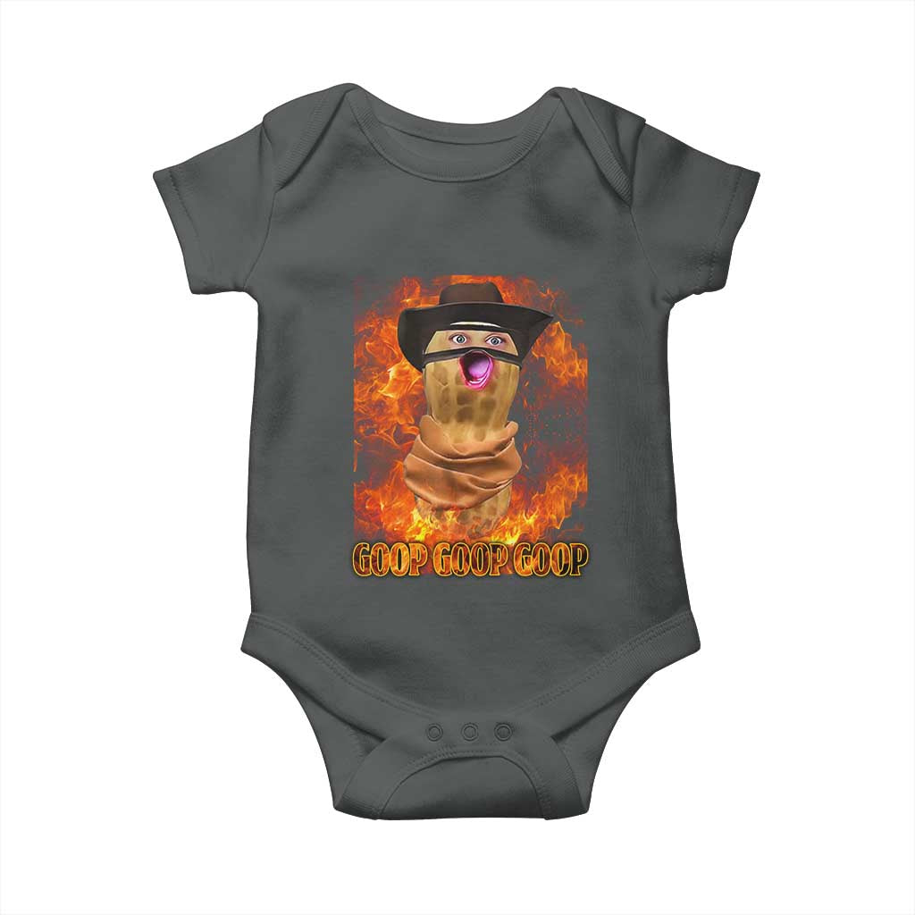 Peanut Goop Meme Baby Onesie Funny Bungulator TS10 Dark Heather Print Your Wear