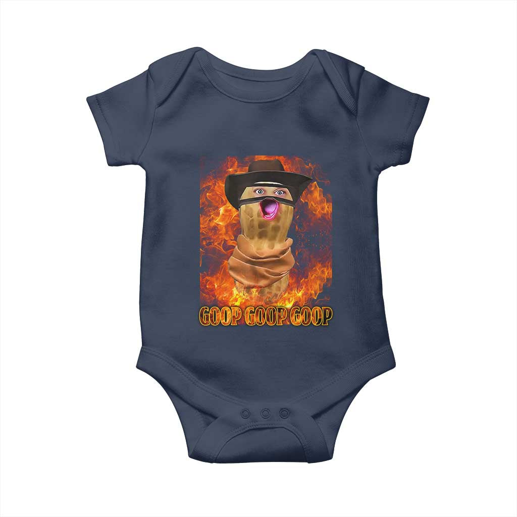 Peanut Goop Meme Baby Onesie Funny Bungulator TS10 Navy Print Your Wear
