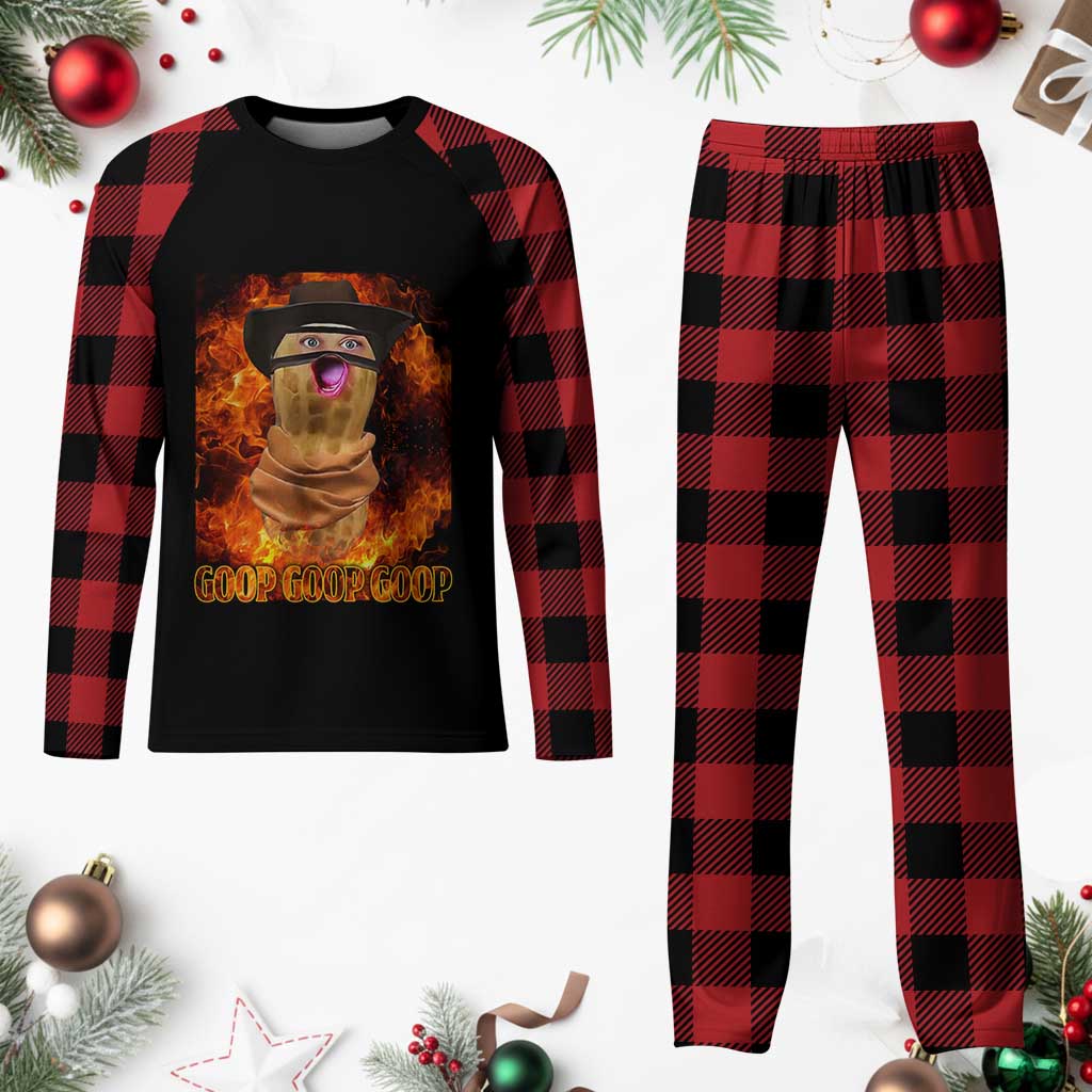 Peanut Goop Meme Plaid Pajama Set Funny Bungulator TS10 Buffalo Plaid Print Your Wear